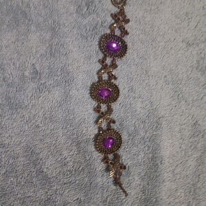 Elegant Purple Gemstone Bracelet